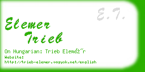 elemer trieb business card